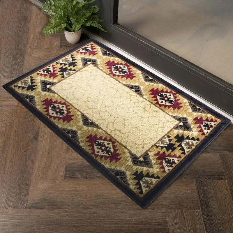 

Southwest Area Rug 2ft x 3ft Cream Design Decorative Floor Covering