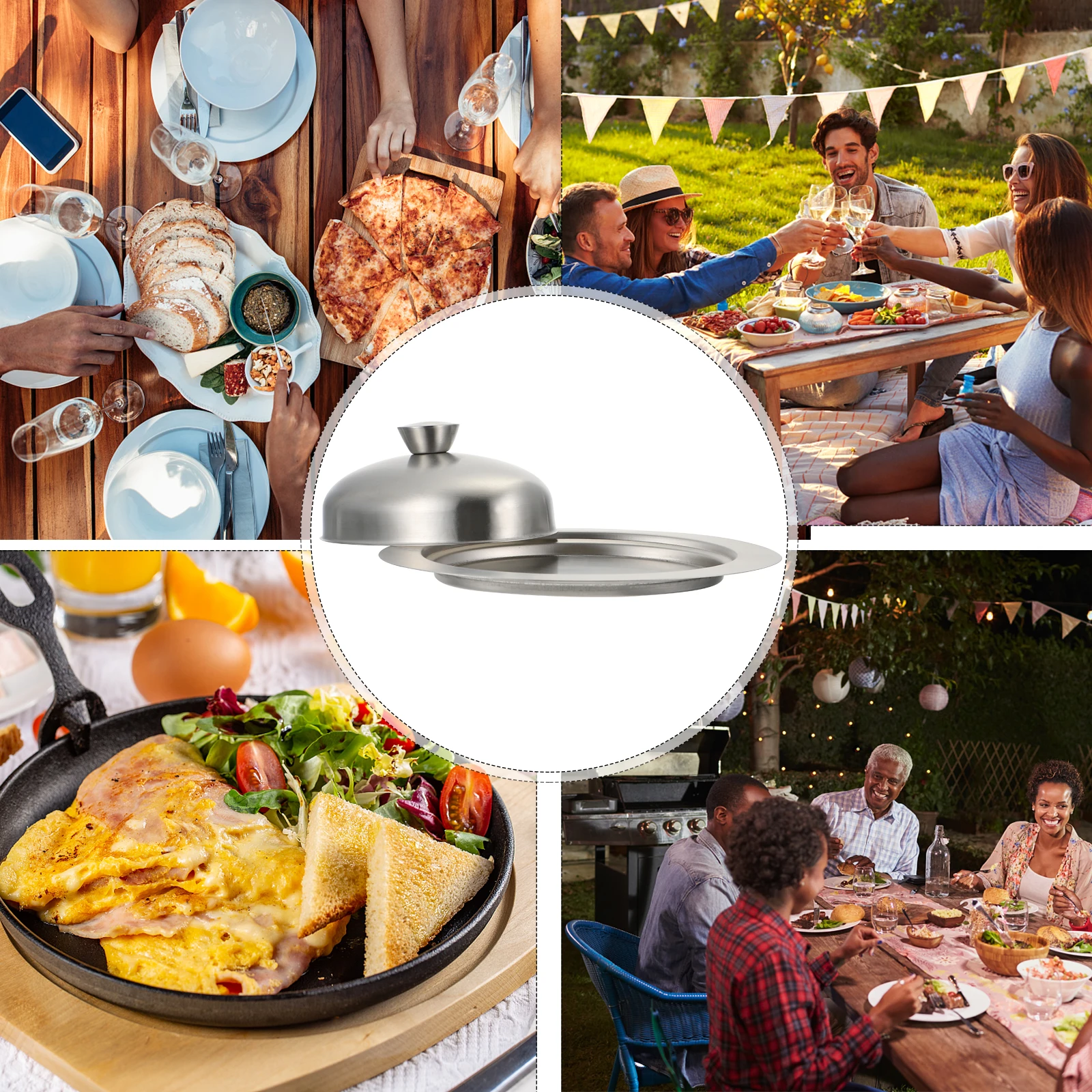 

Stainless Steel Box Plate Butter Container Cover Food Container Kitchen Butter Dish Barware Home Tableware