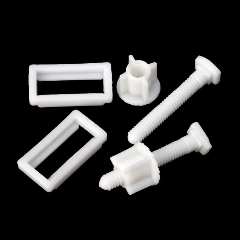 5 Pair Toilet Lid Screws Toilet Plastic Screws Universal Rubber Expansion Cover Screws for Toilet Parts