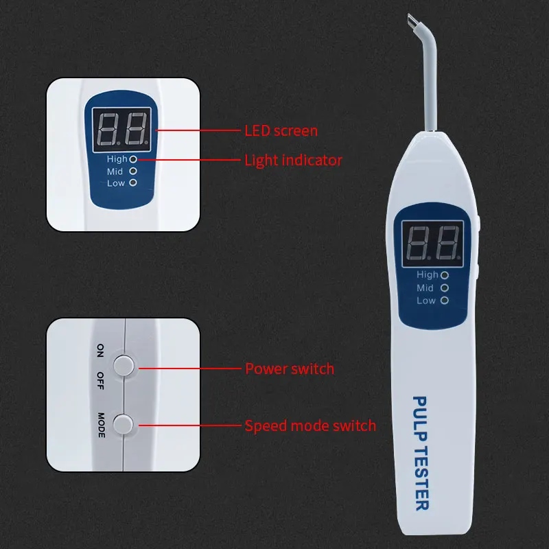 Dental endodontyczny Tester miazgi medyczny test witalności zębów Tester stanu zębów zęby jamy ustnej sprzęt stomatologiczny
