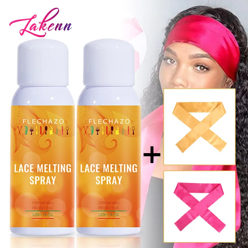 Glue-Less Lace Melting Spray Strong Hold Wig Glue Spray For Lace Frontal Long Lasting Invisible Liquid Lace Melt Spray With Band