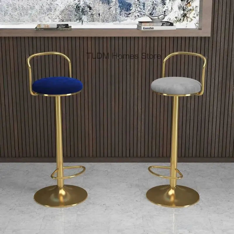 

Altos Design Nordic Gray Stool Chair Minimalistic Bar Luxury Modern Barber Art Taburetes Kitchen Bar Cocina Home Furniture