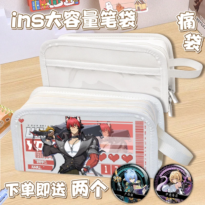 Yidhari لوسيا كومانو ماناتو أزياء تنكرية للهالوين عيد الميلاد حافظة أقلام وحقيبة أدوات مكتبية كوميدية في المخزون Zenless Zone Zero