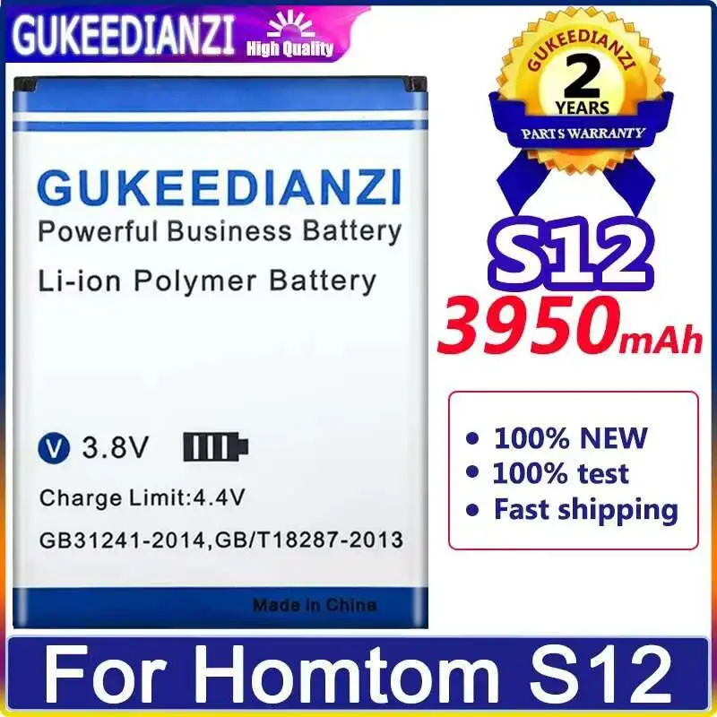 

Reliable Power Supply Replacement Mobile Phone Battery 3950Mah For Homtom S12