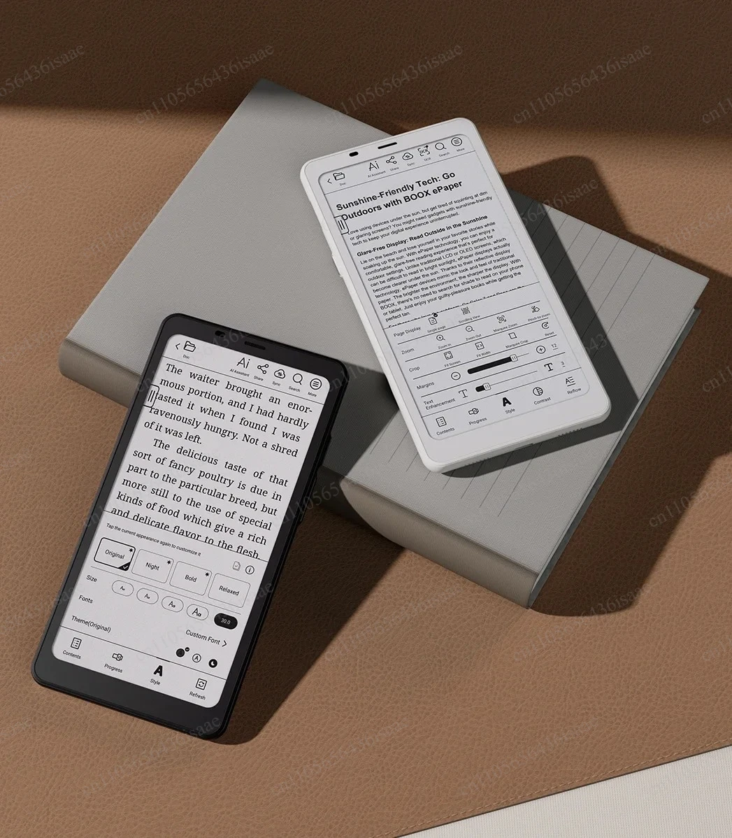 6+128GB 6.13 Inch Mobile E Ink Reader Fingerprint Unlock Dual Speaker Microphone E-Paper Phone