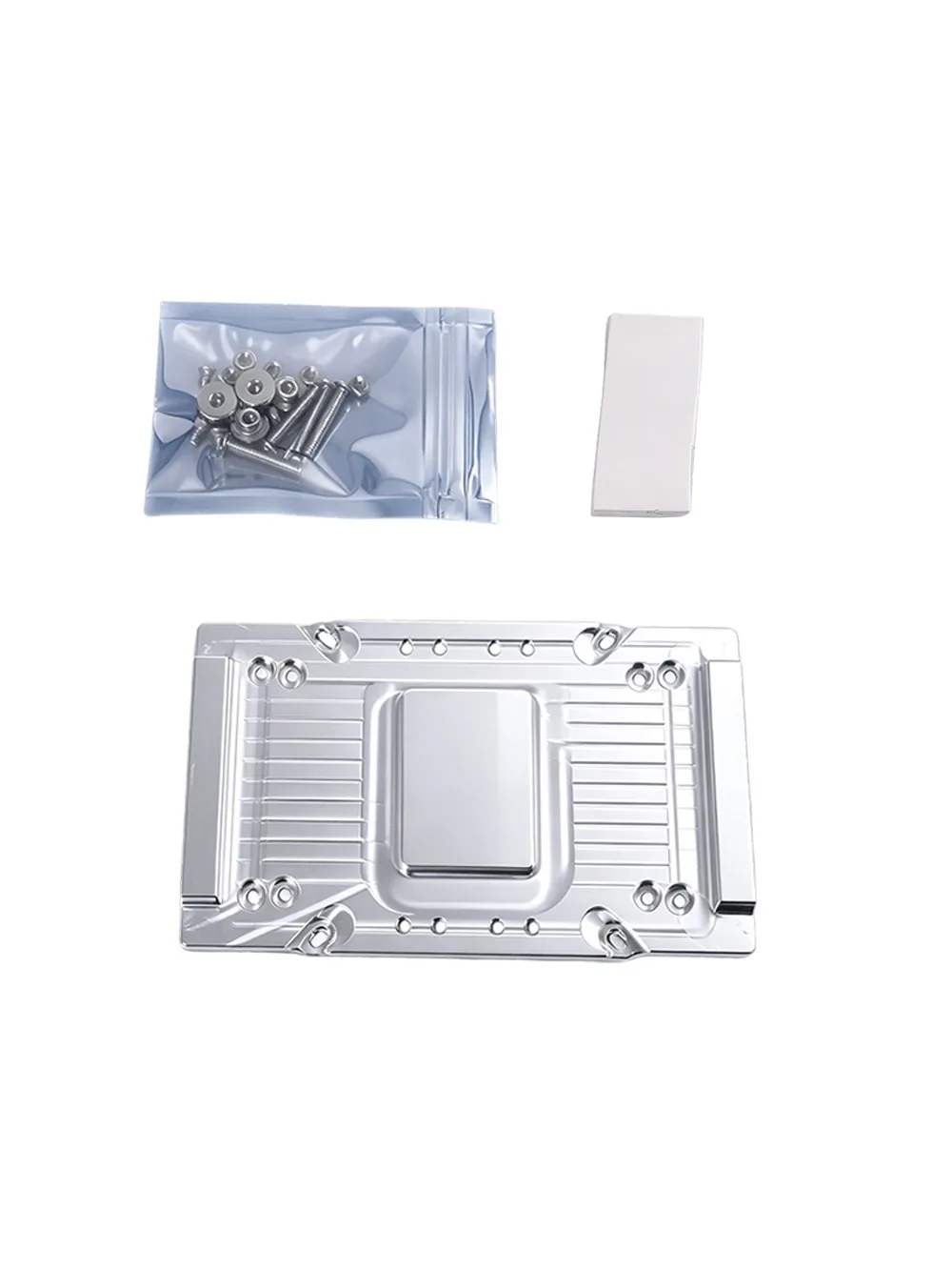 Płytka rozpraszająca ciepło, adapter chłodzący do GPU NVIDIA Tesla V100 SXM2, aluminiowa płytka termiczna, chłodzenie wodne/ Powietrzne, wielootworowa płytka montażowa. — zdjęcie produktu 7