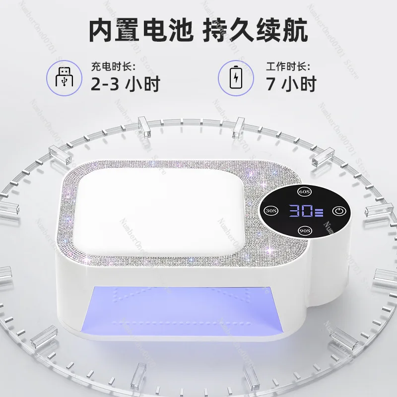 Nail Lamp for Gems Fast Cure | High Power UV/LED Lamp, Portable & No Black Hand