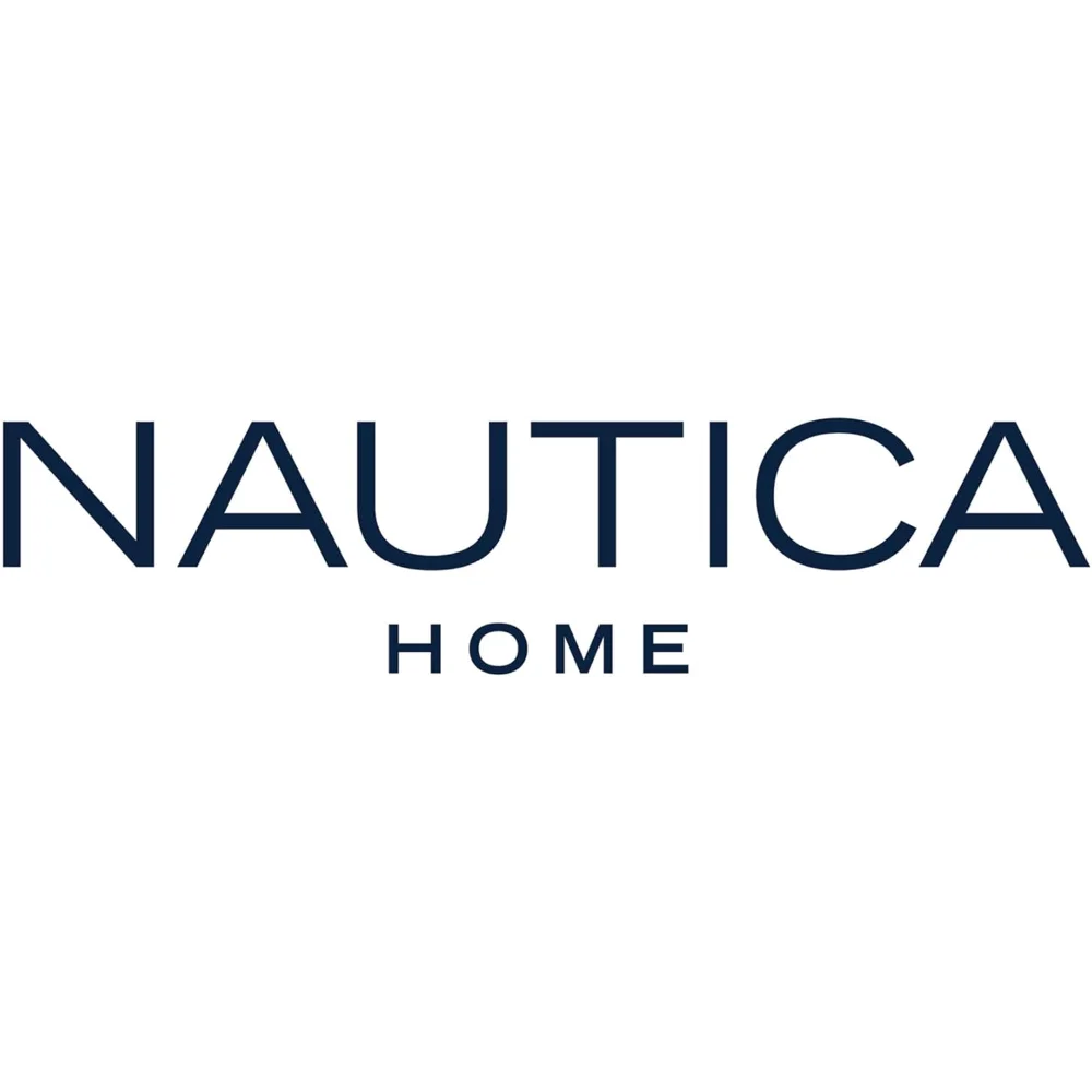 Nautica - ملاءات كوين، طقم سرير قطني مثالي، مقرمش ورائع، ديكور منزلي ساحلي (أزرق شراع من الخشب الأبيض، كوين)