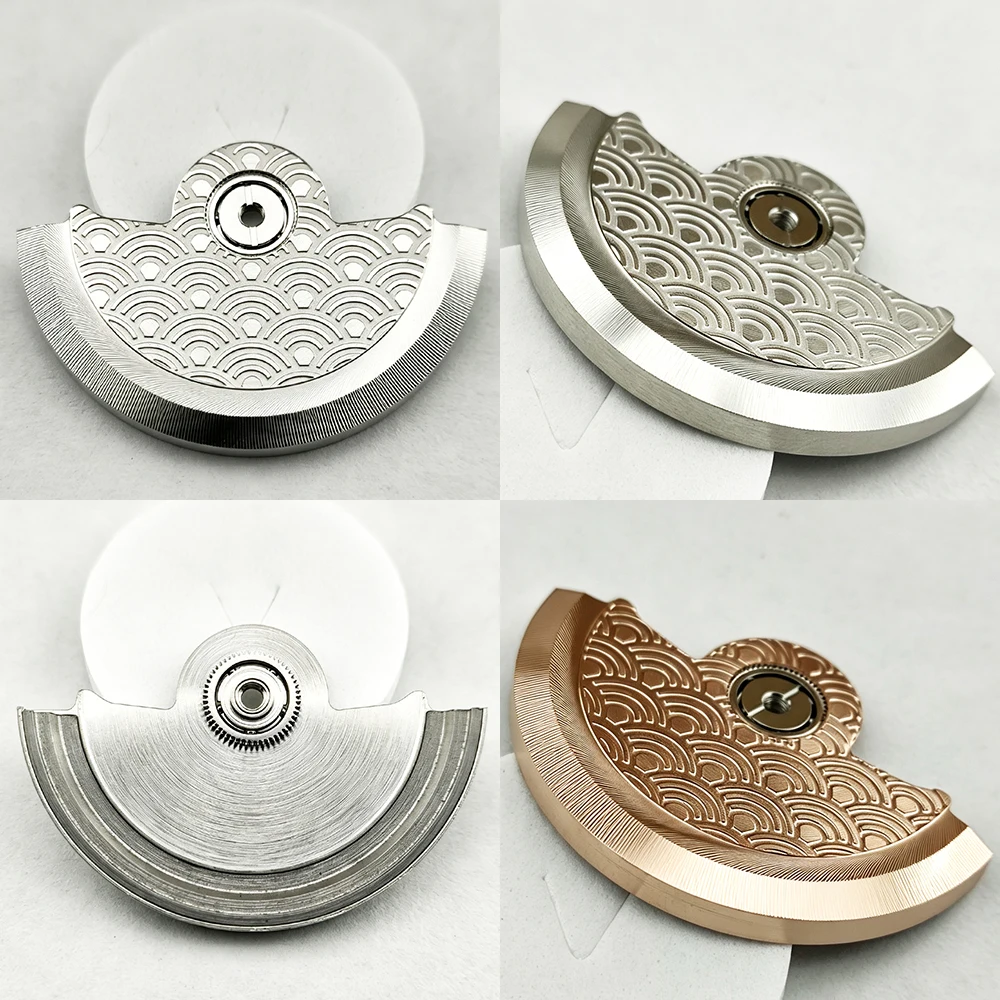 NH35 Rotor Fish scale pattern Rotor Automatic Movement Oscillating Weight For NH34 NH38 NH39 7S26 Movement watch accessories