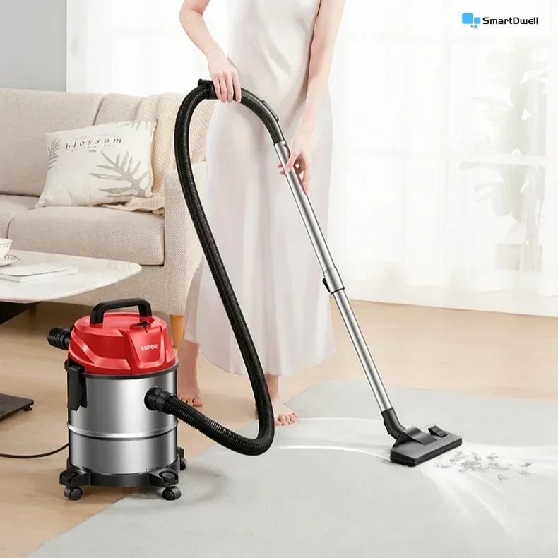 Vacuum cleaner - Barrel type. Large suction. Industrial household. Handheld. High power. Dust all-in-one machine.