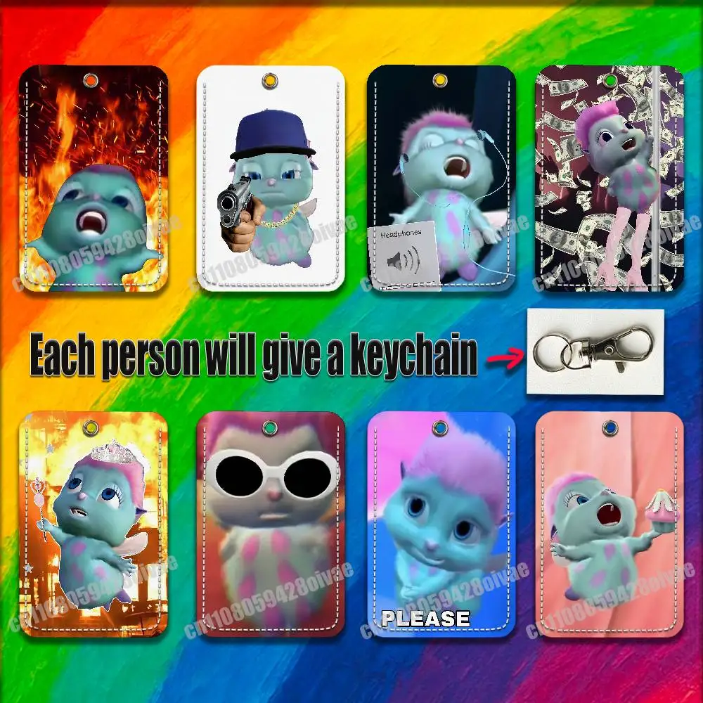 

B-Bibble Doll Cute For ID Clips Credit Bank Access Water Card Holder Cover Decoration Bag Key Keychain