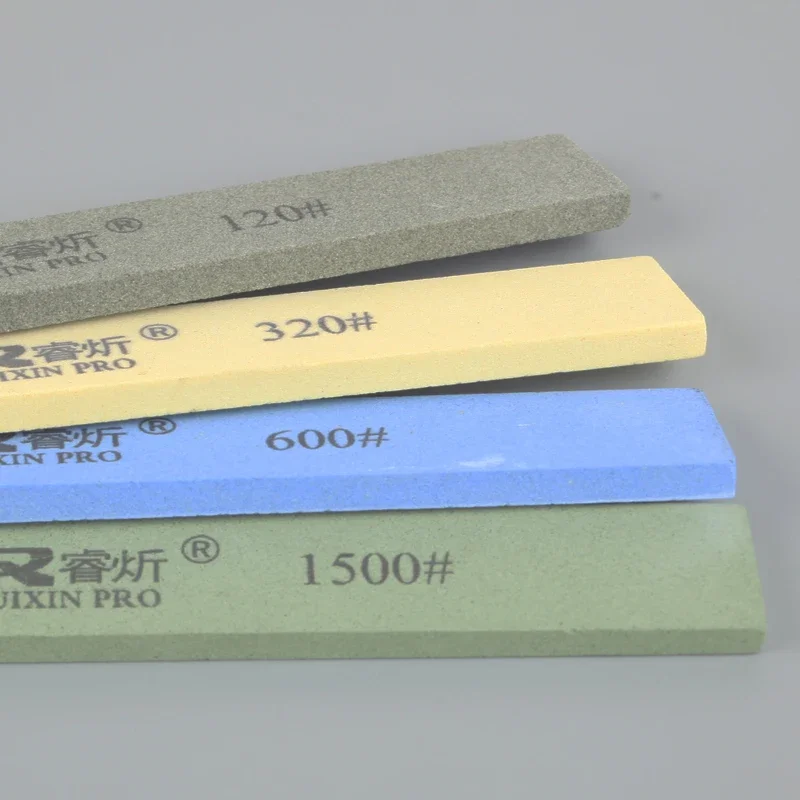 RUIXIN PRO Sharpening stone Grit120 320 600 1500# Professional Angle Whetstone 4pcs have base Fixed angle knife sharpener