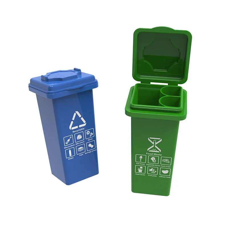 Trash Bin Shaped Flip Cover Storage Box Divider Design Lighter Container Smoking Organizer Cigarette Box