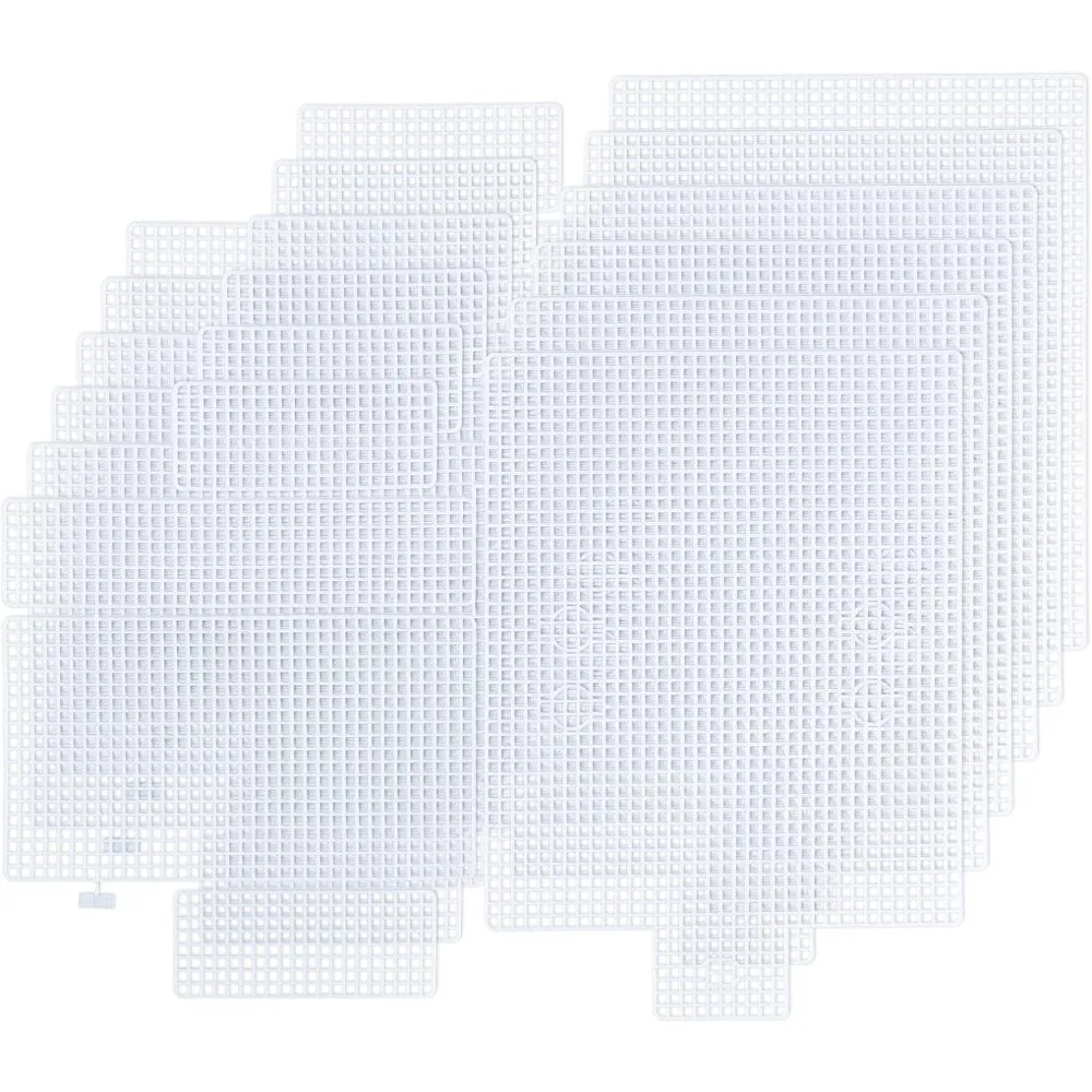 6pcs Plastic Mesh Canvas Bag Sheets Irregular Plastic Net Cover Acrylic Yarn Crafting Knit and Crochet Projects