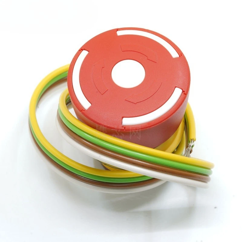 84-5040.0040 Emergency stop switch button 2NC red mushroom head 22.3 hole self-locking with wire