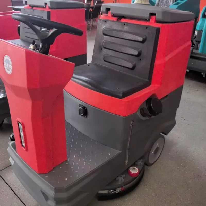 Walk-Behind Self-Propelled Electric High Pressure Single Brush Floor Washer Scrubber Machine for Farm/Construction Use