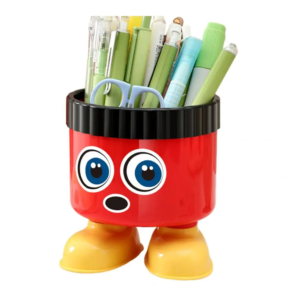 만화 연필 스탠드 사랑스러운 만화 펜 홀더 연필 디스펜서 세트 학교 사무용품 조직 교사를위한 귀여운