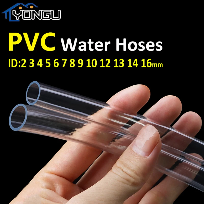 5M/10M/20M Transparent PVC Plastic Hoses High Quality Water Pump Tube 2 3 4 5 6 7 8 9 10 12 13 14 16mm Inner Diameter