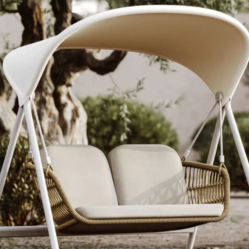

Outdoor swing hanging chair balcony home courtyard villa waterproof double leisure rocking chair indoor bedroom rattan hanging b