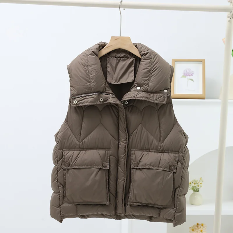 

Осенне-зимний новый женский пуховый жилет 90, жилет на белом утином пуху