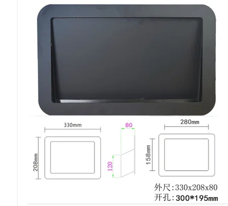 Stainless steel hidden garbage bin lid, kitchen cabinet door, embedded side opening lid