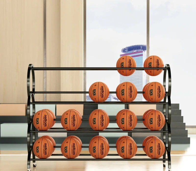 Mobile basketball storage rack display display display ball multi-purpose storage rack