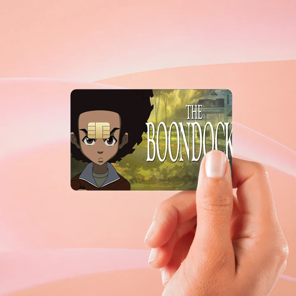 Cartoon The Boondocks Credit Card Skin Stickers No Adhesive Residue Water Proof For VISA Credit Card Subway Access Card