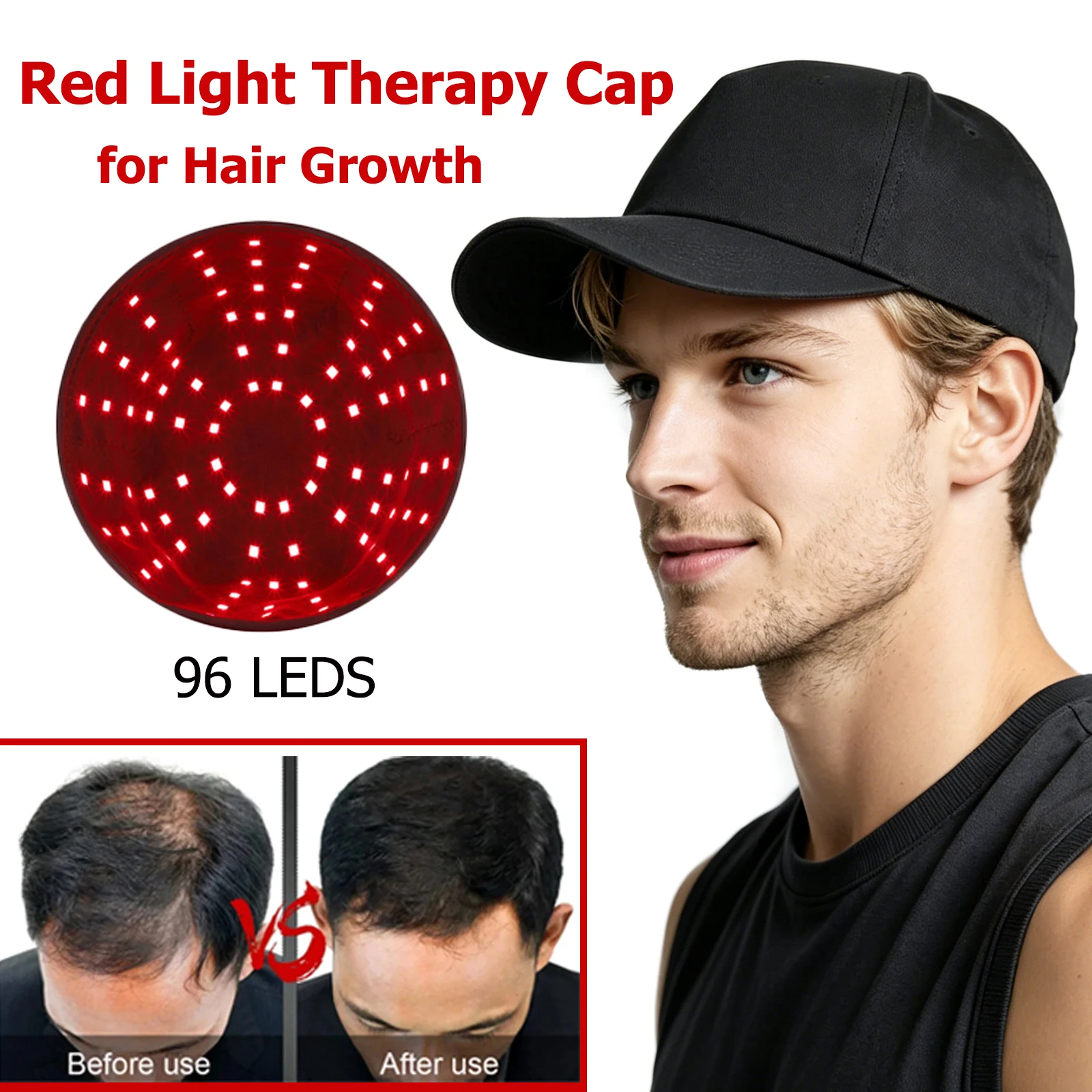 660nm 850nm Red Light Infrared Hair Therapy Hair Growth Cap for Hair Regrowth Anti Hair Loss Relax Scalp Care Hat Anti Hair 2026