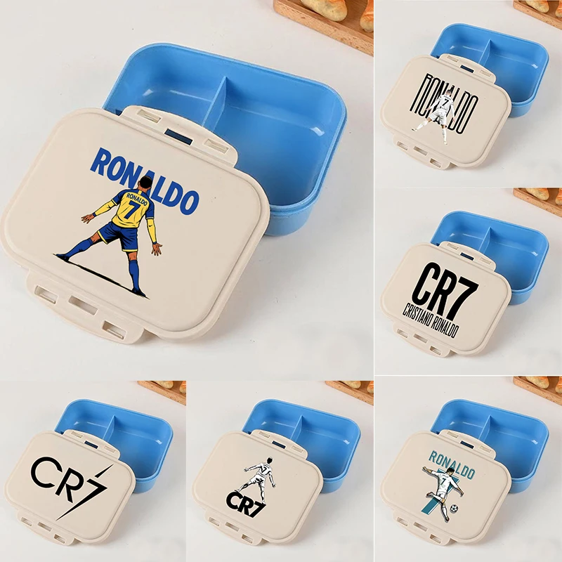 Lancheira Kawaii do Estrela do Futebol Ronaldo, Caixa de Almoço Portátil, Hermética, para Estudantes, Capacidade de Camada Única, Presente para Crianças