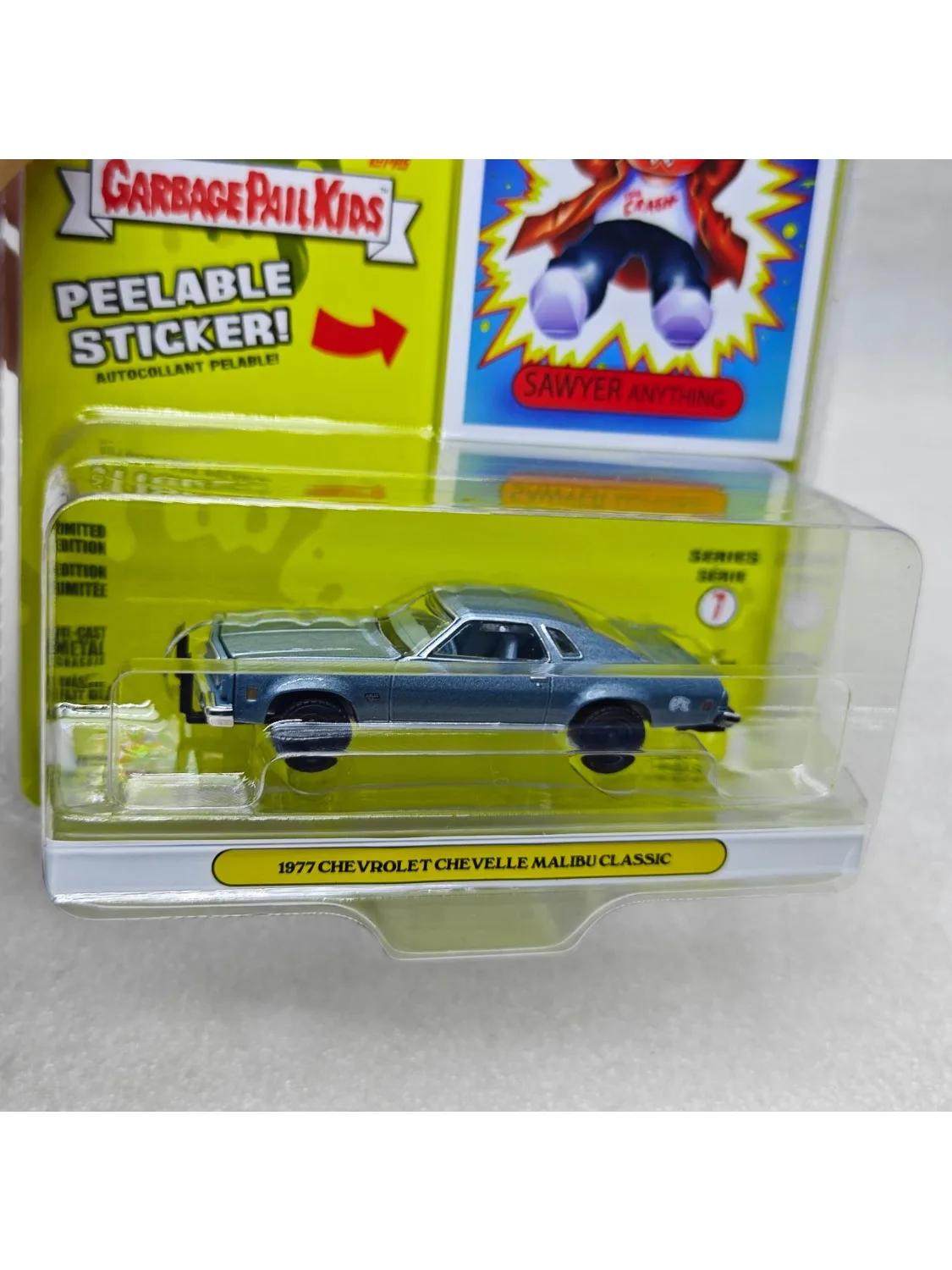 

1:64 мусорный бак 7 Сойер Все 1977 Chevrolet Chevrolet Malibu усовершенствованная модель автомобиля коллекционные предметы