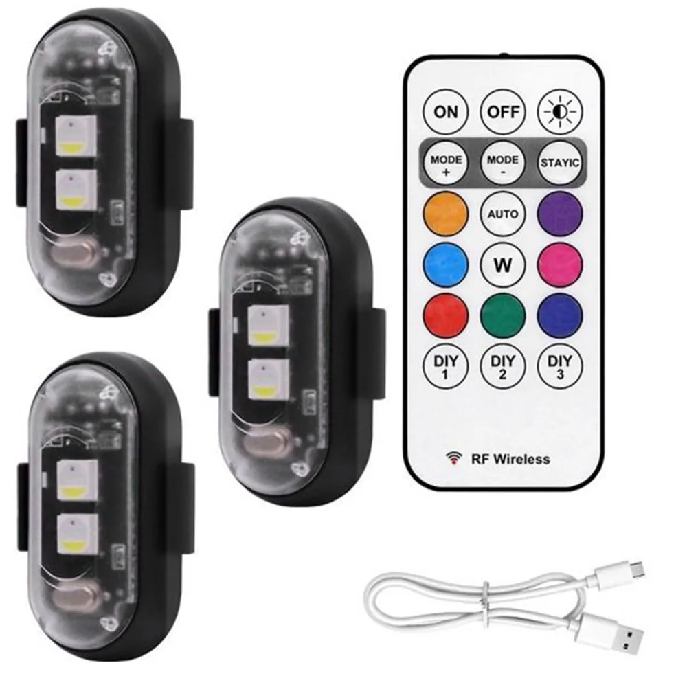 

8-цветные беспроводные светодиодные стробоскопы, ультра-яркий водонепроницаемый индикатор самолета, мигающий велосипедный фонарь для предотвращения столкновений