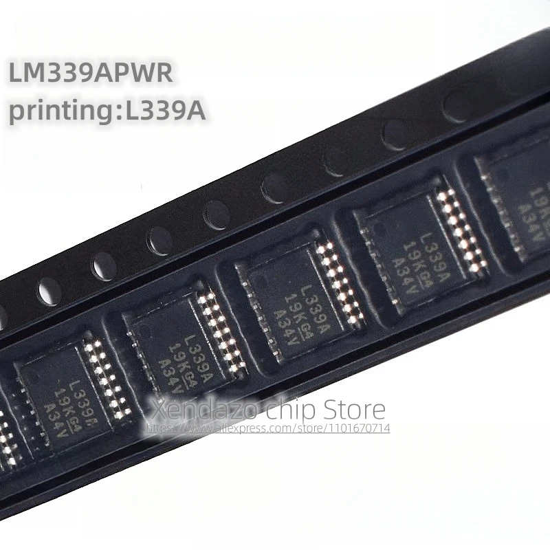 10pcs/lot LM339APWR LM339A Silk screen printing L339A TSSOP-14 package Four channel differential comparator chip