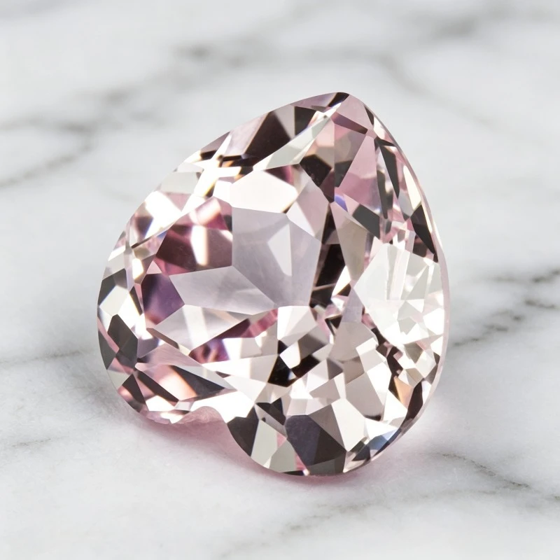 Laborgezüchteter Saphir in Herzform, Sakura-Rosa, Edelstein für DIY-Ringe, Halsketten, Ohrringe, Hauptmaterialien wählbar, Zertifikat erhältlich – Detail 4