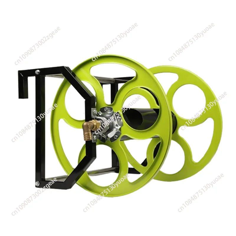 

Suitable For Metal hose reel and water pipe rack with 360 ° rotating nozzle and crank handle suitable for courtyard lawn terrace