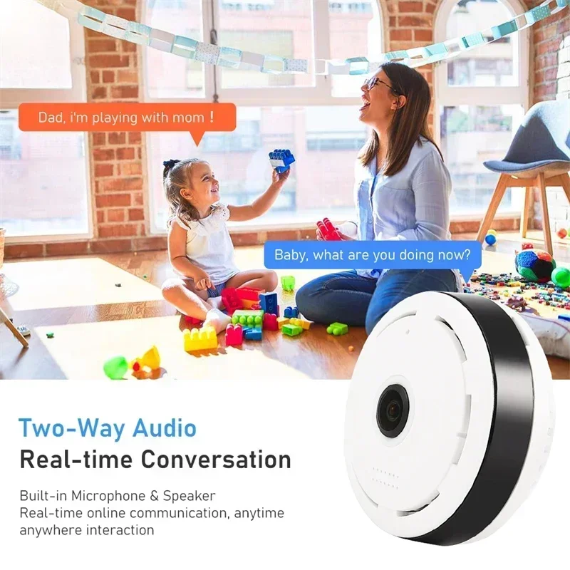 360 Degree Panoramic Camera WIFI V380 Pro APP Fisheye Lens Smart Home Two Ways Audio Surveillance CCTV Wireless MINI Cam