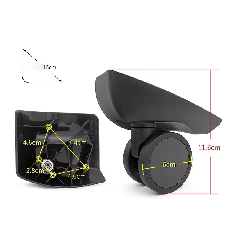 Universal Wheel Replacement Roller T16A SJTOBOL HOUSING Travel Luggage Trolley Case Box Swivel Caster