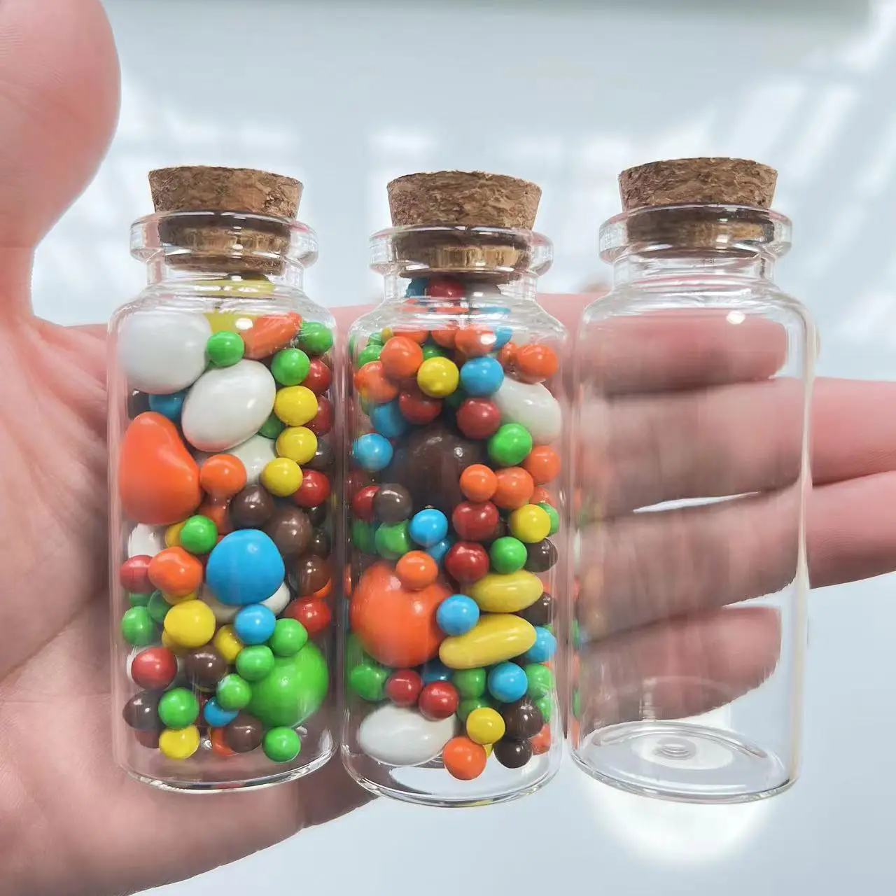 

Glass tube 12 pcs/Lot 30ml 16*30*70mm Glass Bottles Stopper Crafts Jars Cork Mini Transparent Empty DIY Small Glass Vial Bottles