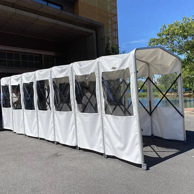 Customized parking shed tunnel tent with telescopic function push-pull tent