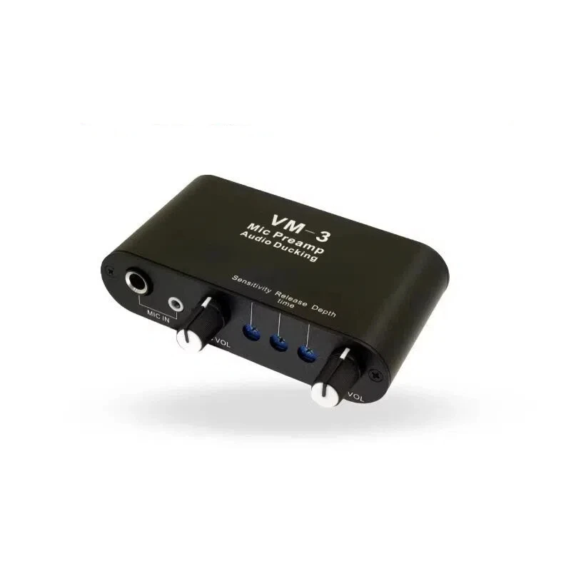 GHXAMP Mixeur avec fonction de suppression automatique des bruits de fond et priorité au microphone pour systèmes de sonorisation 1PC