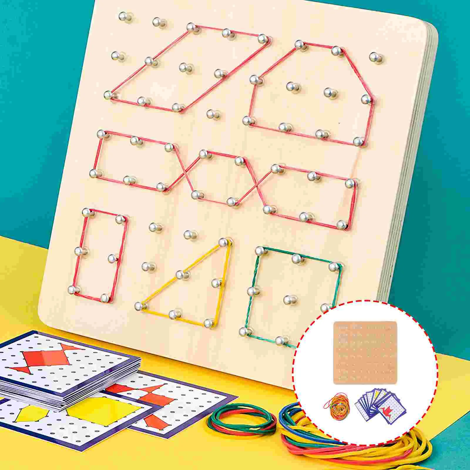 Géoboard graphique en bois pour l'apprentissage des mathématiques, jouet pour enfant