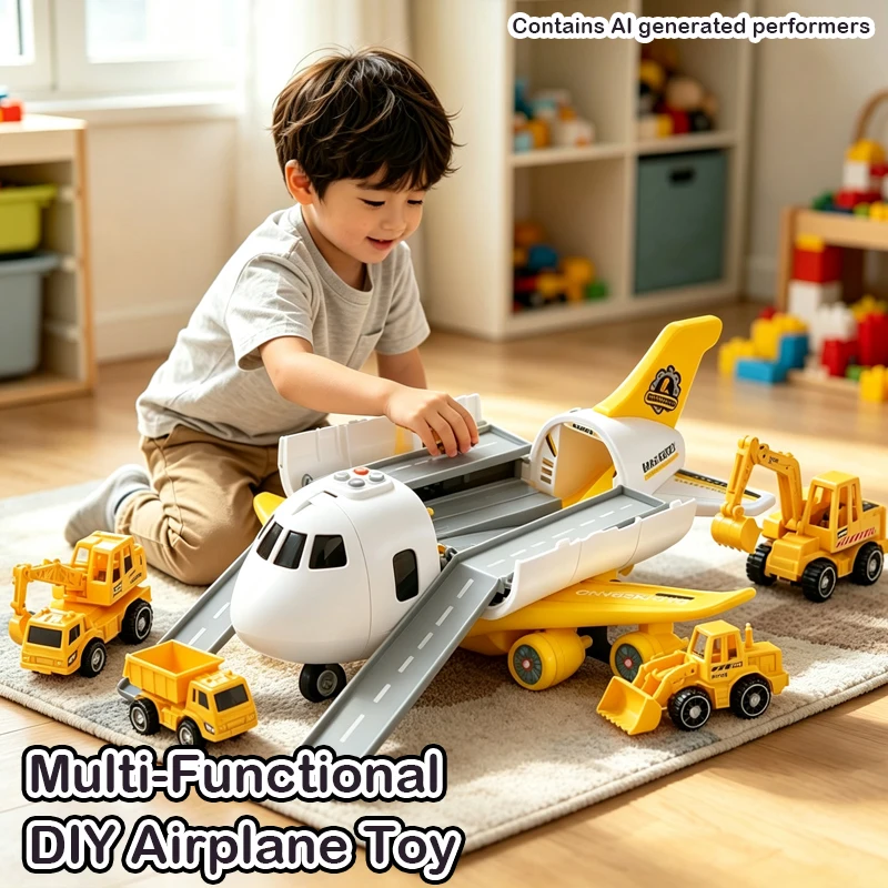 New Aircraft Simulation Track Inertia Toy Airplane with Lights Music Large Size Passenger Plane Kids Airliner Toy Car Gifts