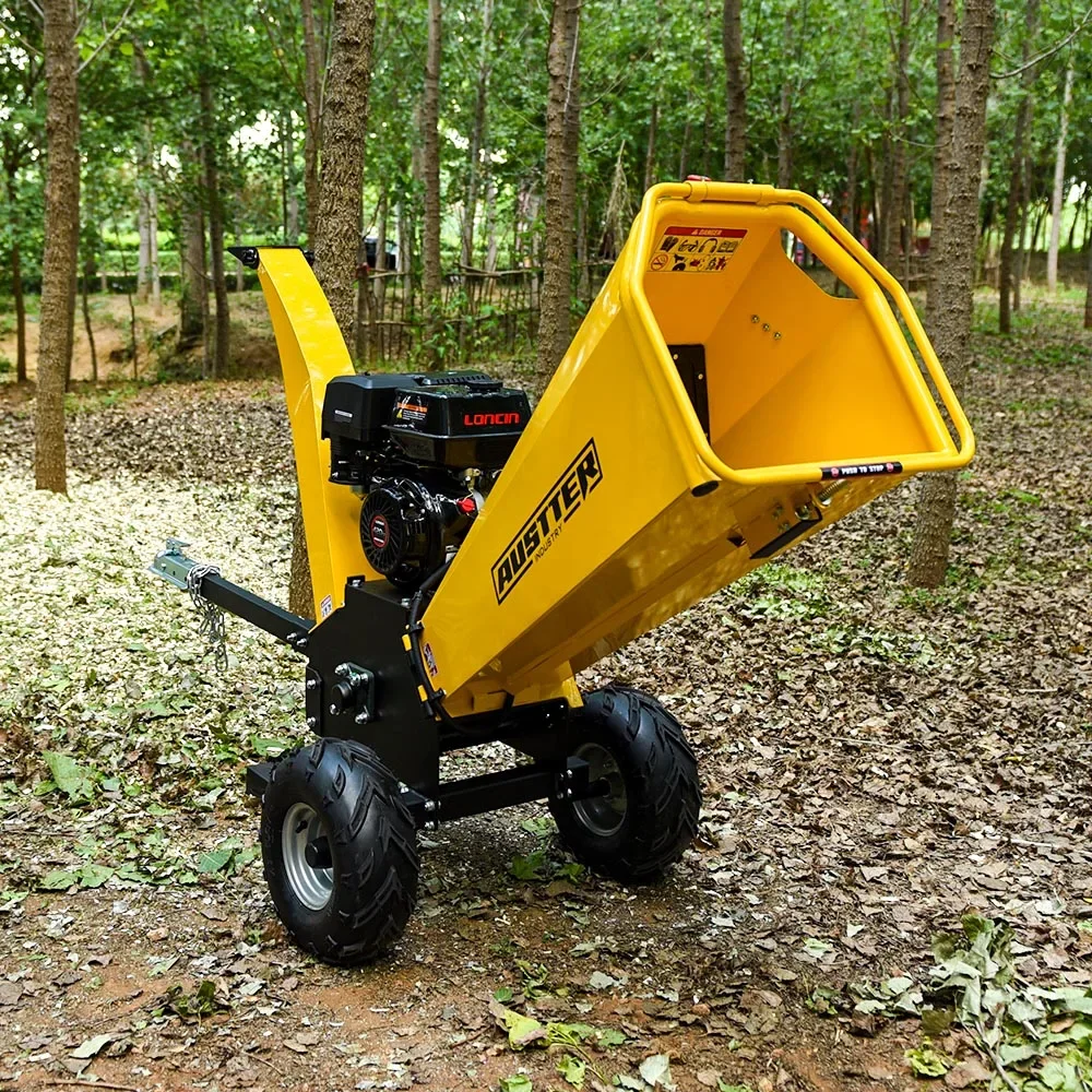 AUSTTER 15HP 420cc Gasoline Engine Powered  6 inch wood chipper garden Shredder Wood drum Chipper machine