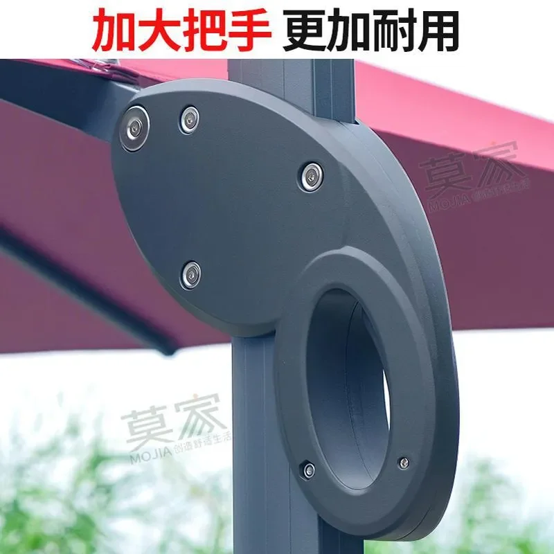 Mojia Outdoor Parasol Garden Leisure Roman Umbrella Large Square Terrace Sunshade for Patio Yard
