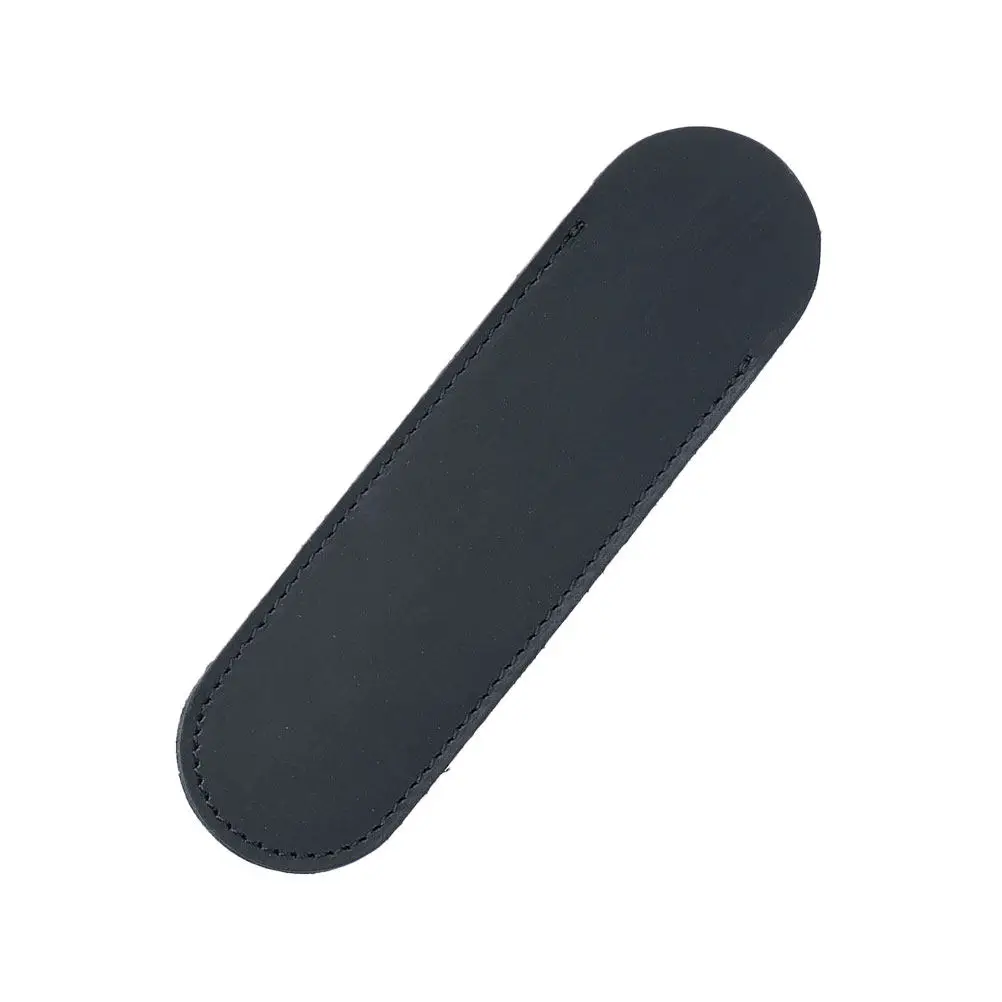 Handmade Pen Pouch Vintage Style Single Pencil Bag Black Small Size Ideal for Fountain Rollerball Ballpoint Pens