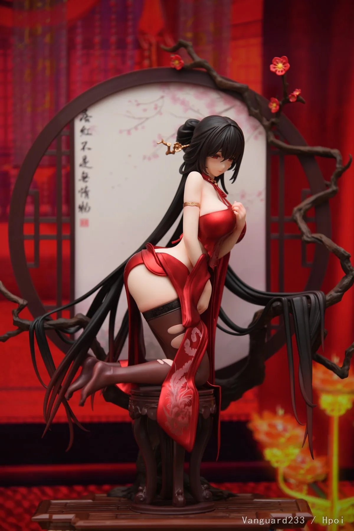 Nowość w magazynie Oryginalna figurka BearPanda 1/6 z serii Chinese Aesthetic, Luo Hong, model anime z PVC, zabawka, ozdoba