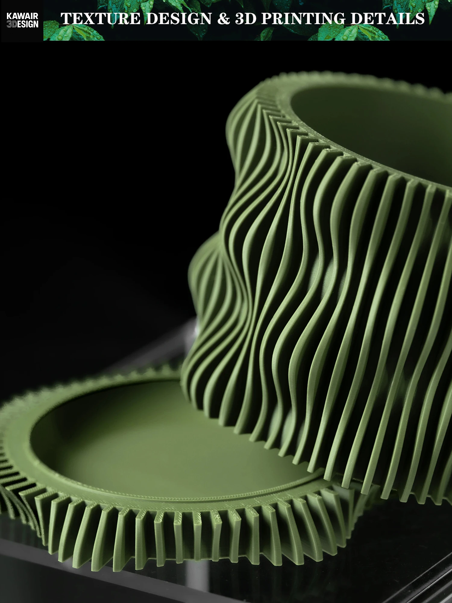 Modern Minimalist 3D Printed Plant Pot – Biodegradable Flower Planter for Home Decor, Eco-Friendly Sustainable Gift (Muxel)