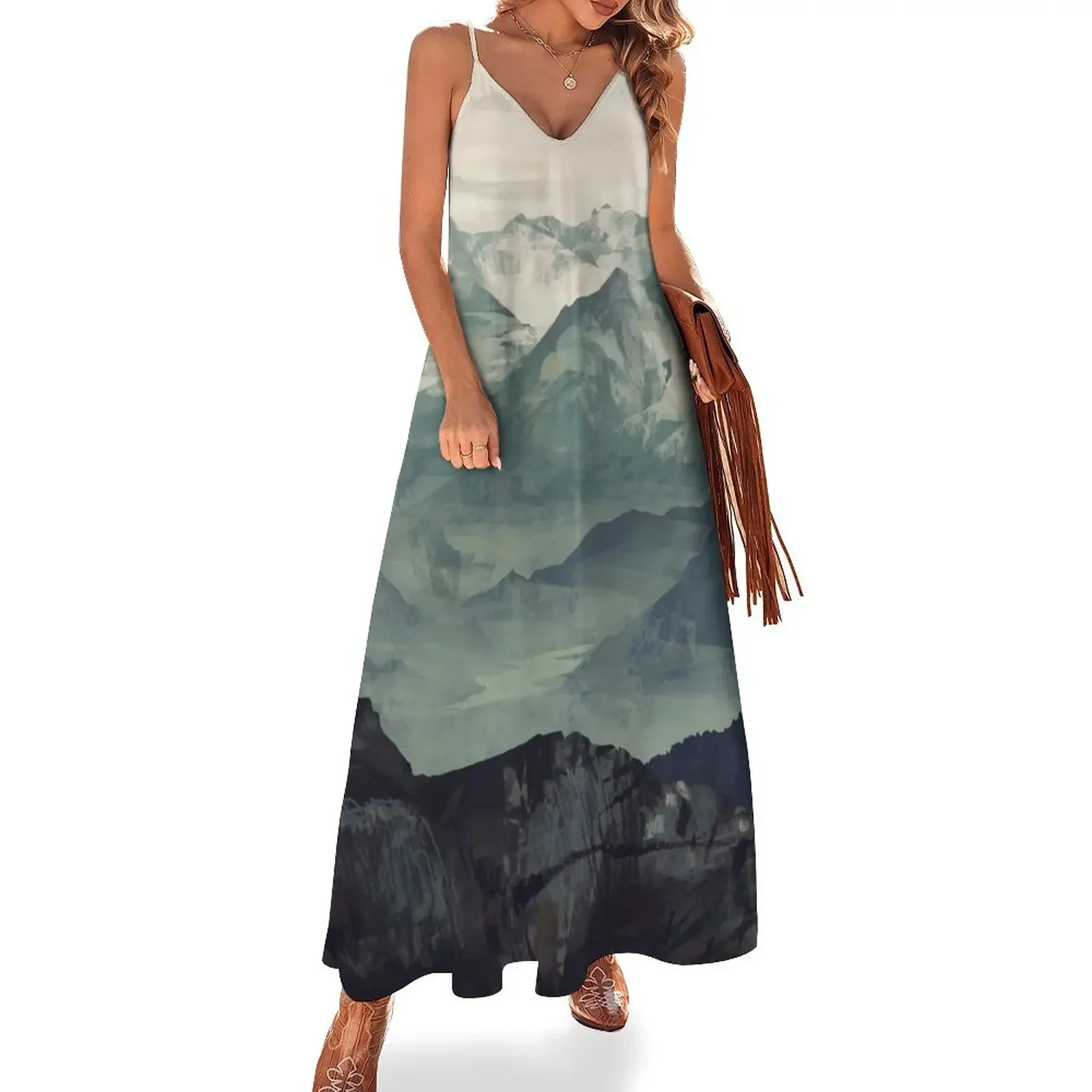 

Mountain Fog Sleeveless Dress Women's summer skirt summer women's suit dresses for womens Dress