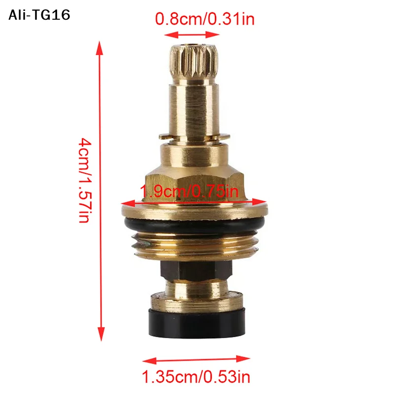 【Z】1Pc Brass Slow Opening Spool Faucet Hot And Cold Water Spool G1/2 Kitchen Sink Mixer Tap Stream Sprayer Head Yellow Mixer Tap