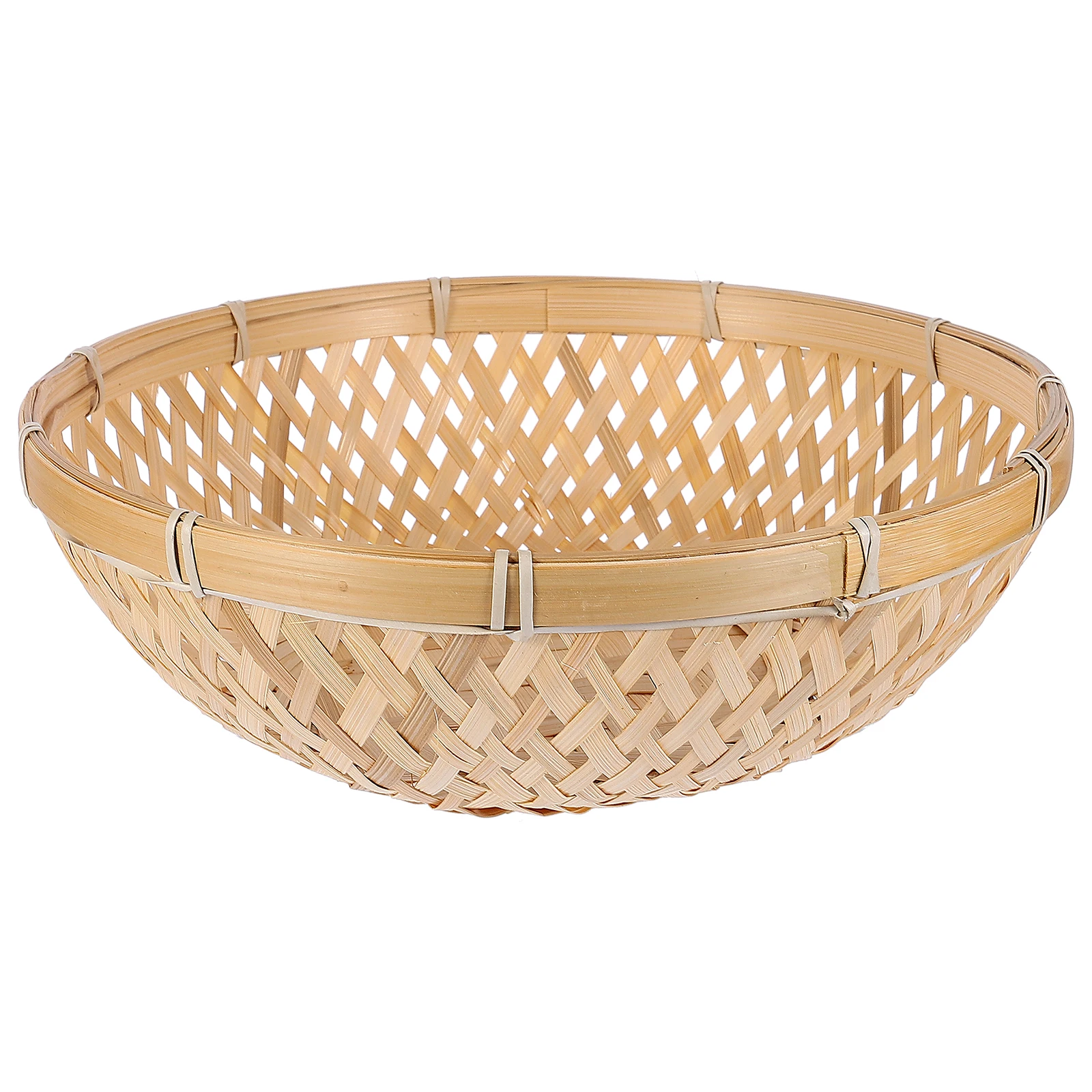 

Bamboo Storage Basket Woven Bread Fruit Container 30X9 Kitchen ganizer Home Decor Bamboo Basket Small Fruit Container