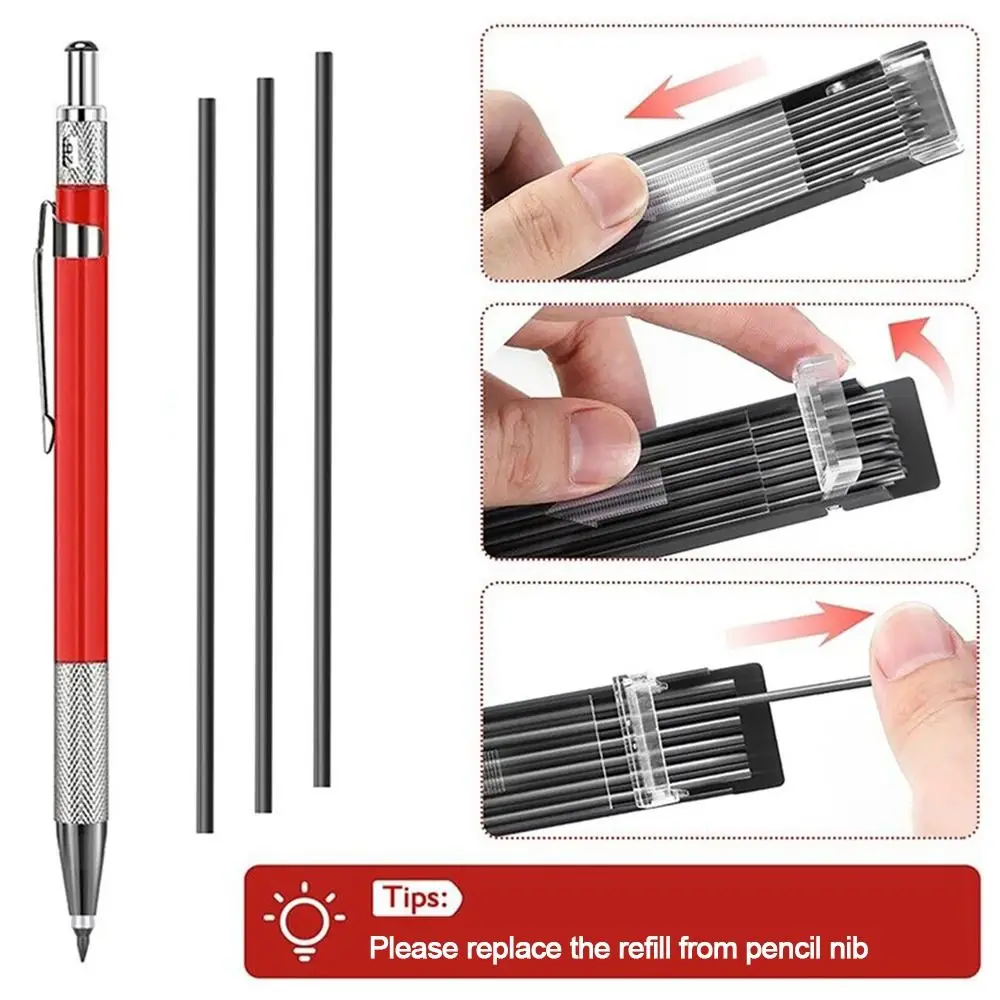 Professional Metal Automatic Pencil Drawing Writing Tool Sketch Comics Design Propelling Pencil 2.0mm Writing Pencil Students